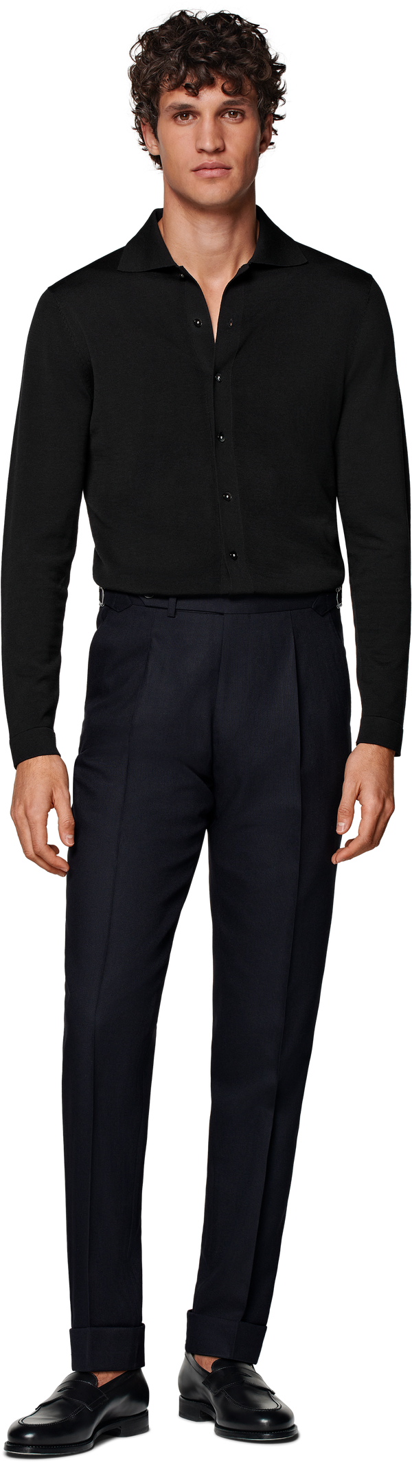 Slim Leg Tapered Suit Pants
