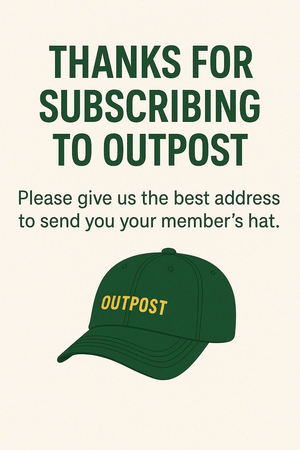 Outpost Member Hats are here!