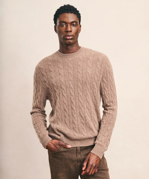 Naadam Lightweight Cashmere Cable Crewneck Sweater