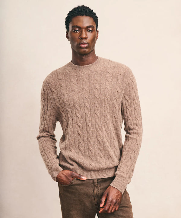 Naadam Lightweight Cashmere Cable Crewneck Sweater