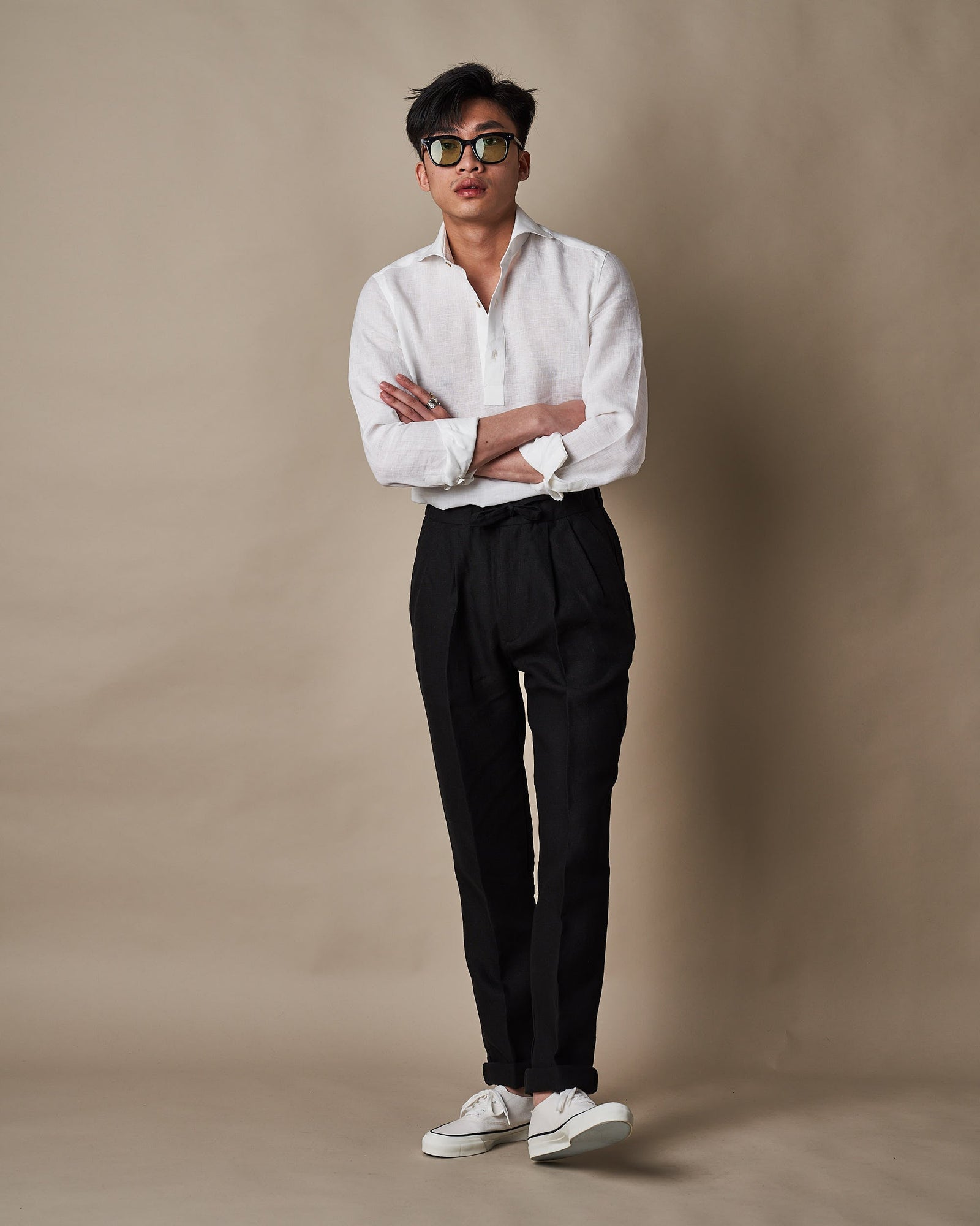 Linen Drawstring Trouser