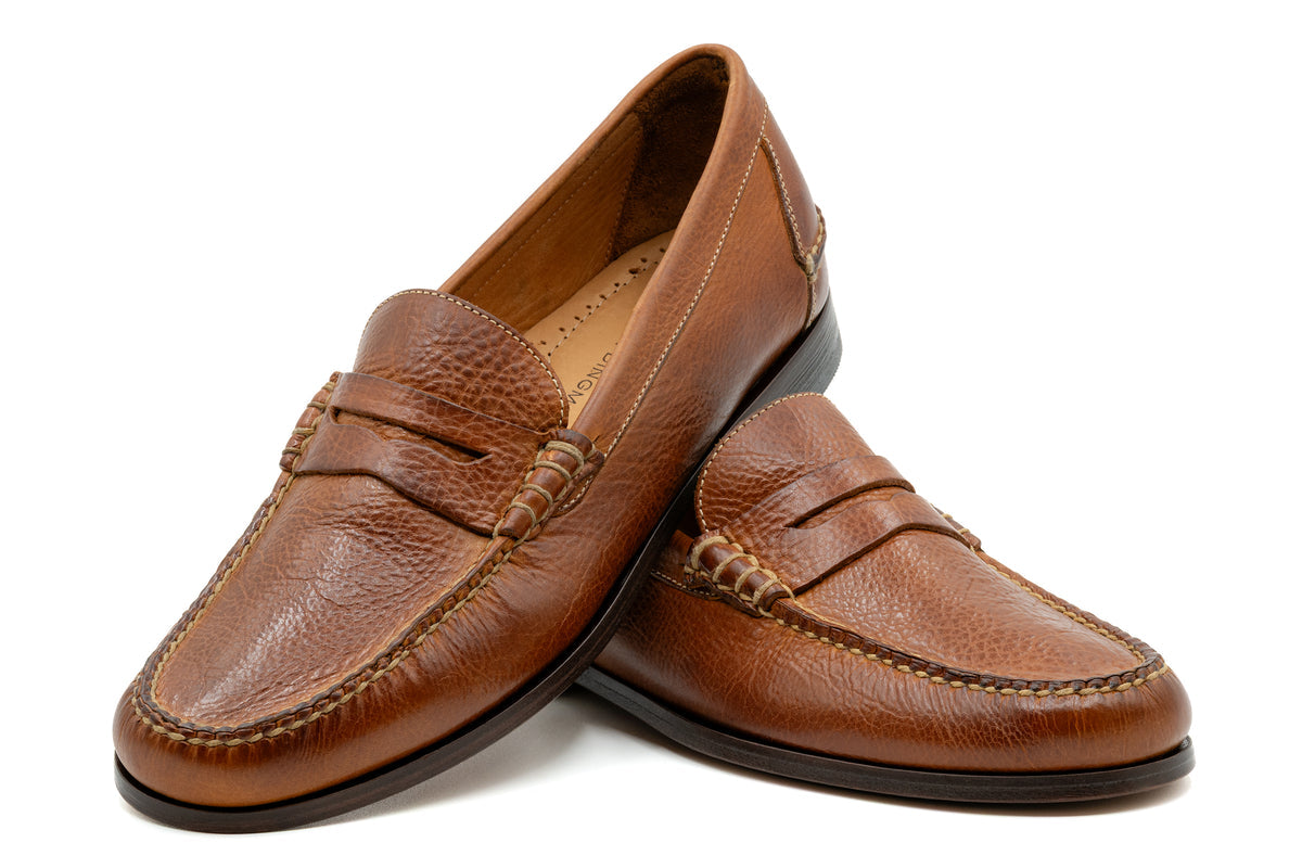 All American Saddle Leather Penny Loafers