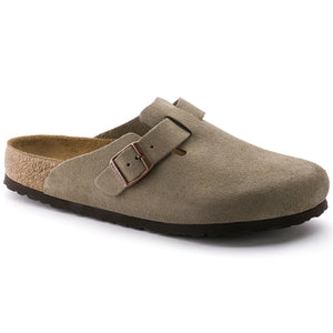 Birkenstock Boston Soft Footbed Suede Leather, Taupe