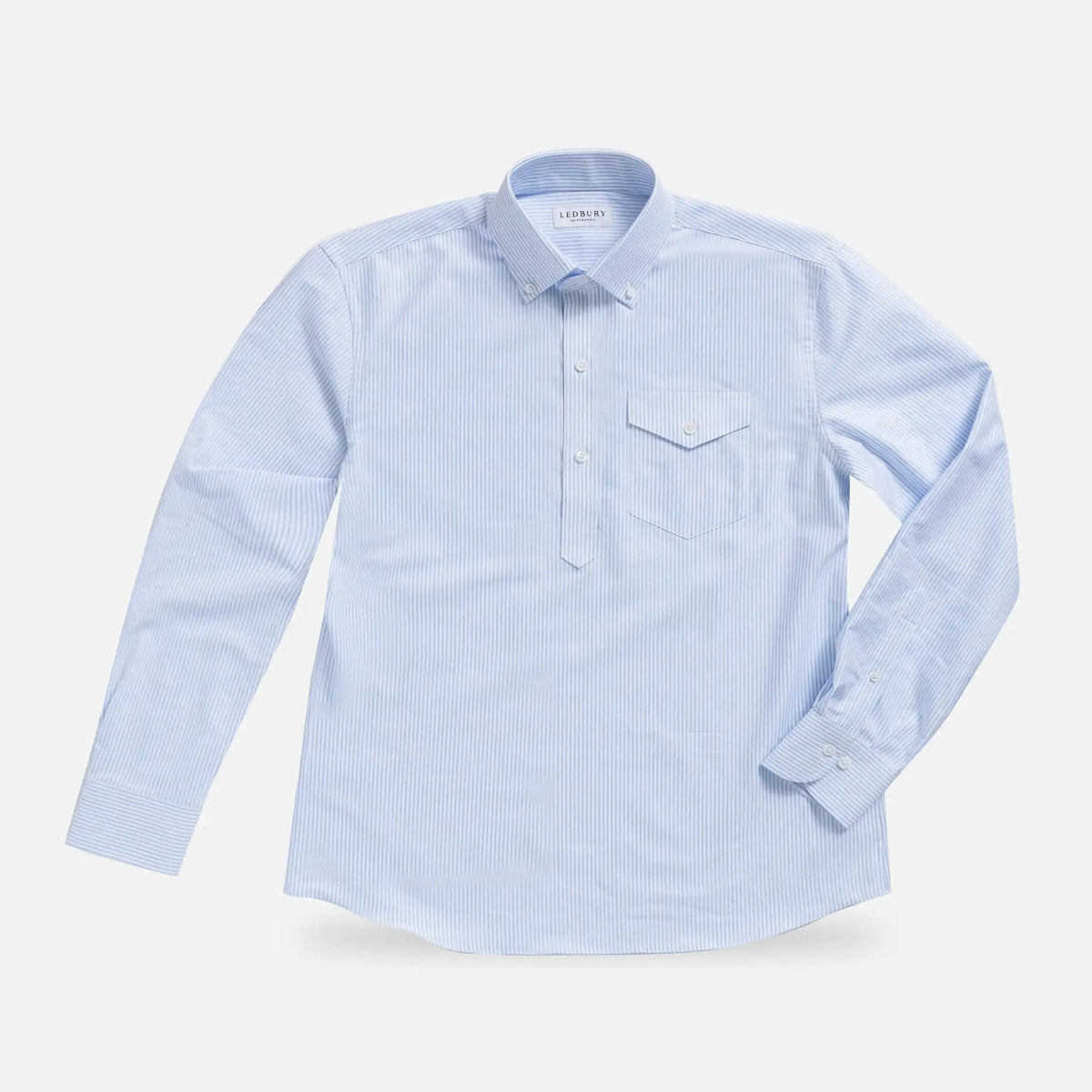The Light Blue Mayfield Oxford Stripe Popover Custom Shirt