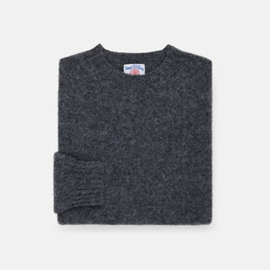 J. Press Made-in-Scotland Shaggy Dog Sweater, Medium Grey