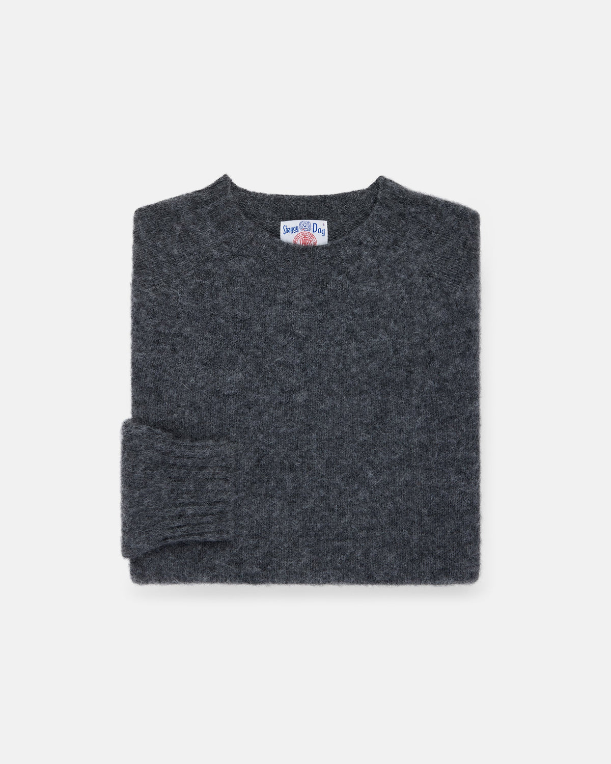 J. Press Made-in-Scotland Shaggy Dog Sweater, Medium Grey