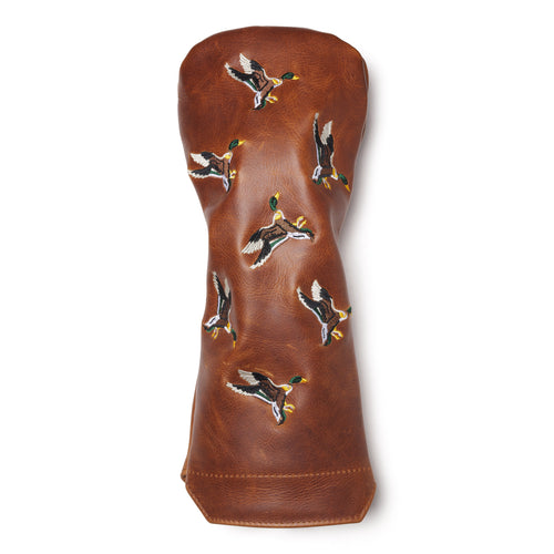 Winston Collection Flying Mallard Ducks Premium Pull-Up Leather Headcovers