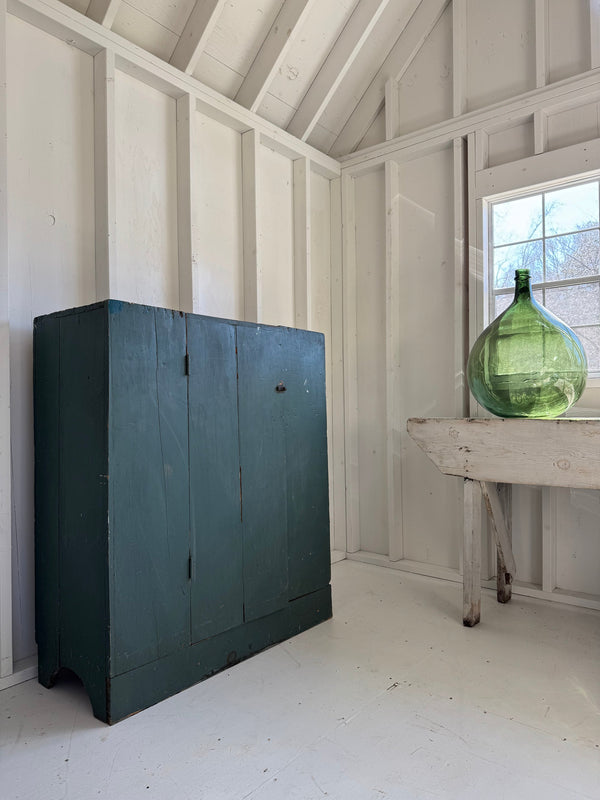 Antique Primitive Jelly Cabinet - Blue Paint