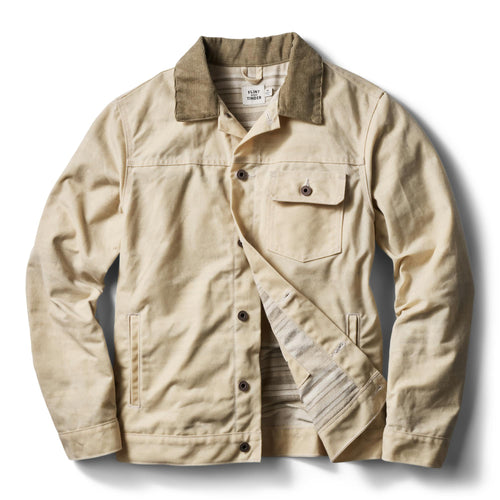 Flint and Tinder Flannel-Lined Waxed Trucker Jacket
