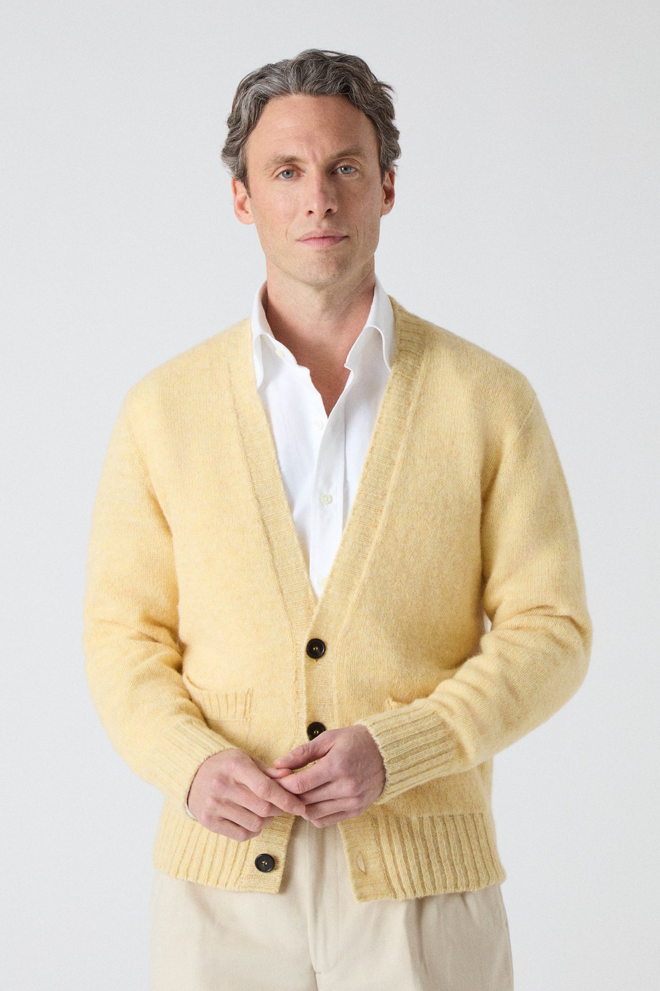 Bosse Shaggy Cardigan - Buttermilk