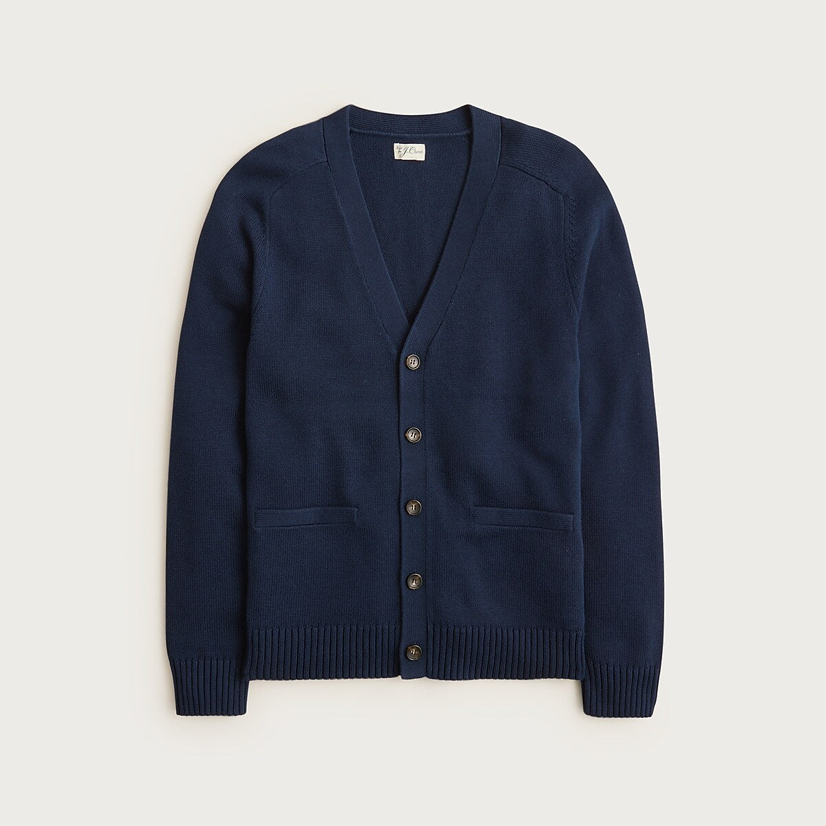 J.Crew Heritage Cotton V-Neck Cardigan, Darkest Indigo