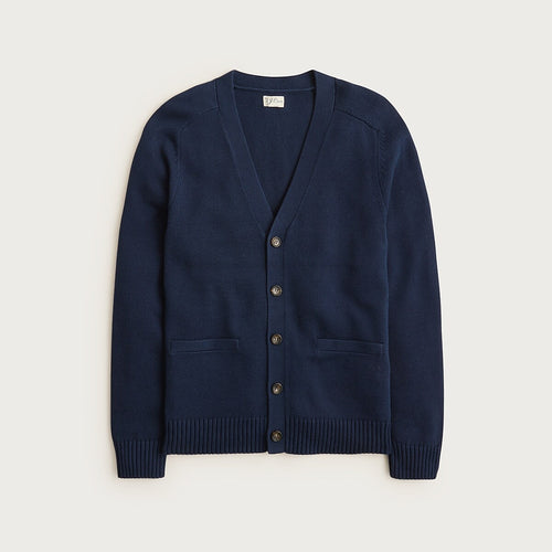 J.Crew Heritage Cotton V-Neck Cardigan, Darkest Indigo