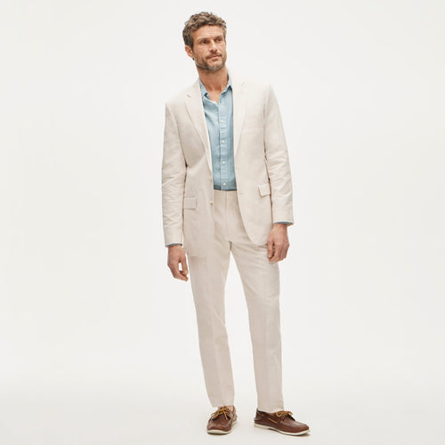 Ludlow Slim-fit suit jacket in Baird McNutt Irish cotton-linen blend