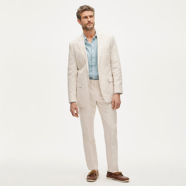 Ludlow Slim-fit suit jacket in Baird McNutt Irish cotton-linen blend