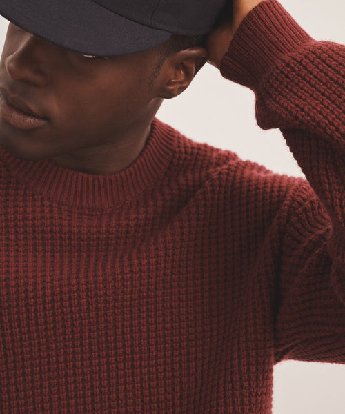 Naadam Cashmino Waffle Crewneck Sweater