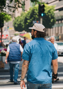 Cautley Camp Shirt in Indigo Ripstop