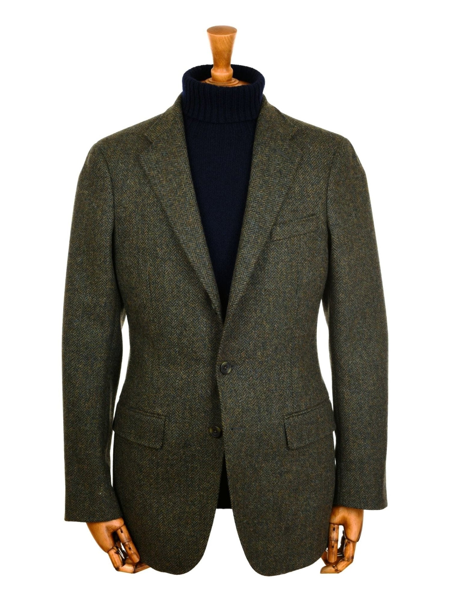 Auld Stock Green Herringbone House Jacket