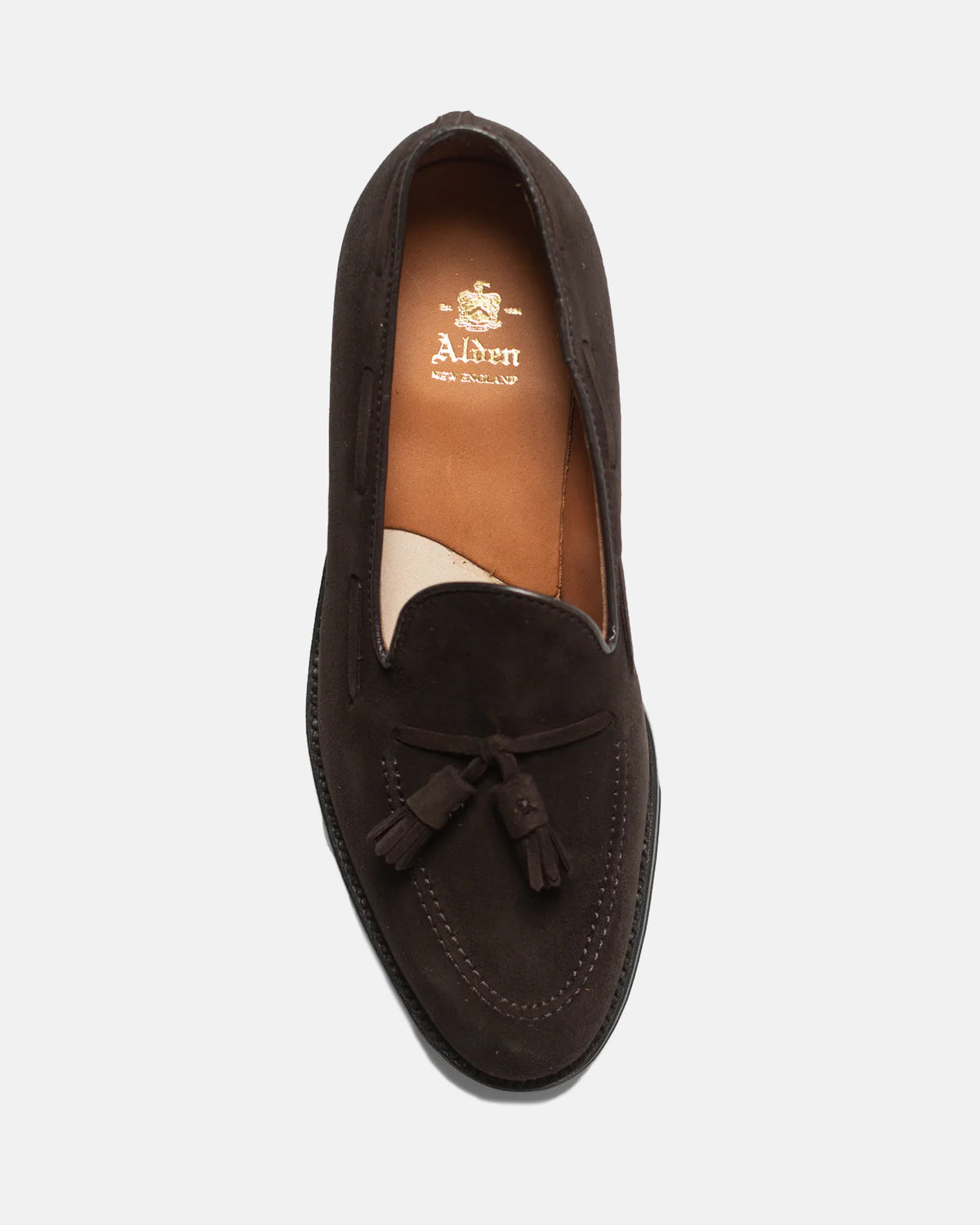 Made-in-USA Mocha Suede Tassel Loafer