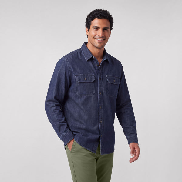 Jack Archer Chambray Shirt -- Dark Wash