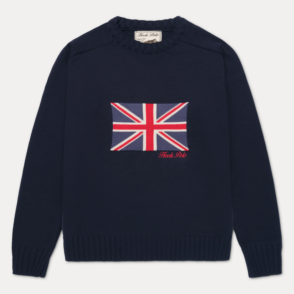 Hook Polo Union Jack Navy Knit