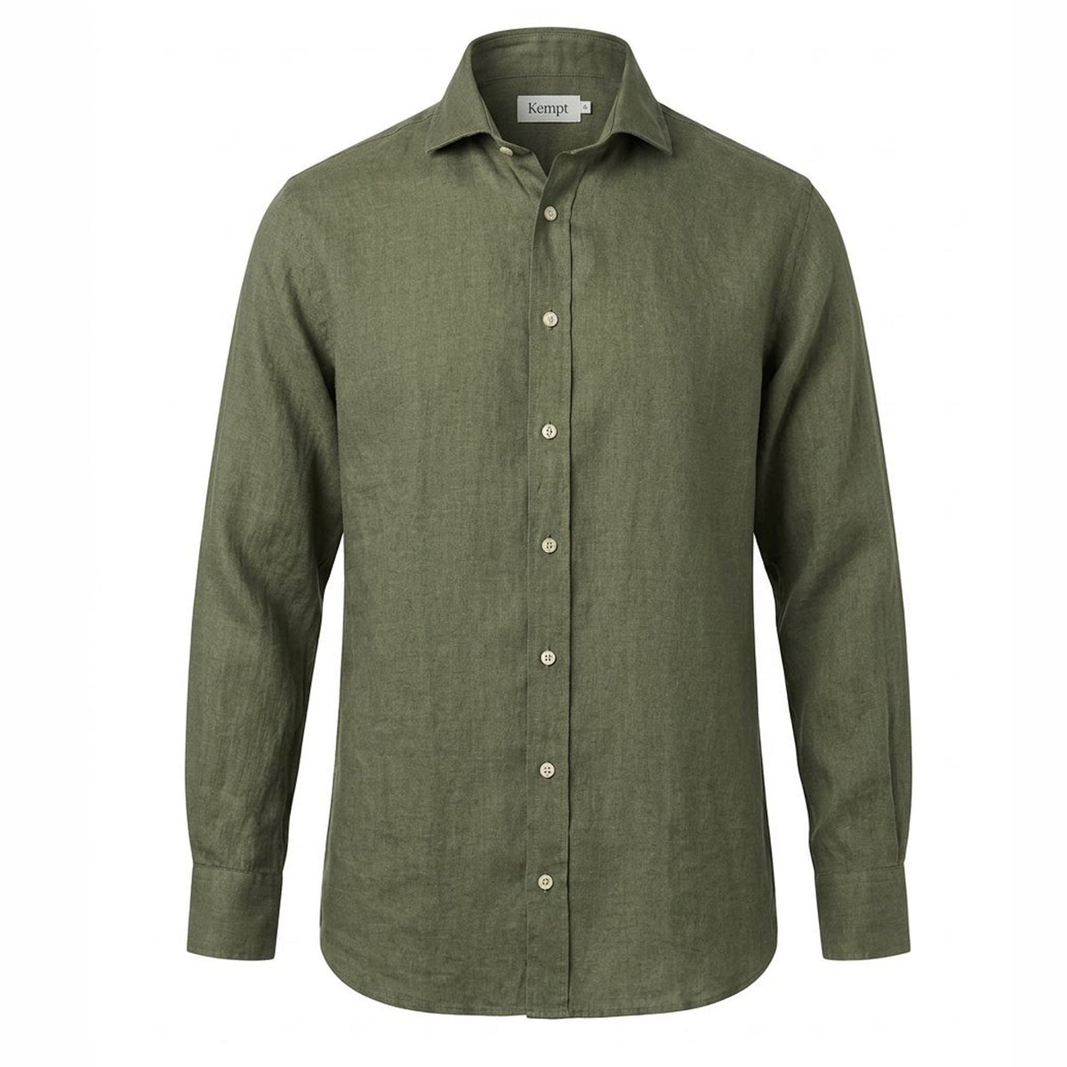 Olive Green Linen Shirt