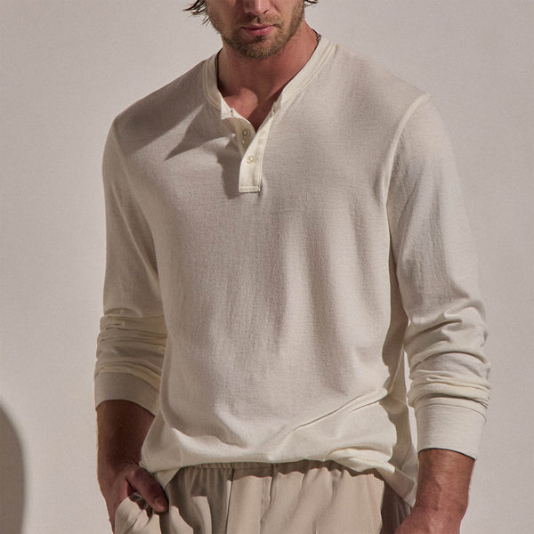 Jamesperse Cotton Cashmere Long Sleeve Henley