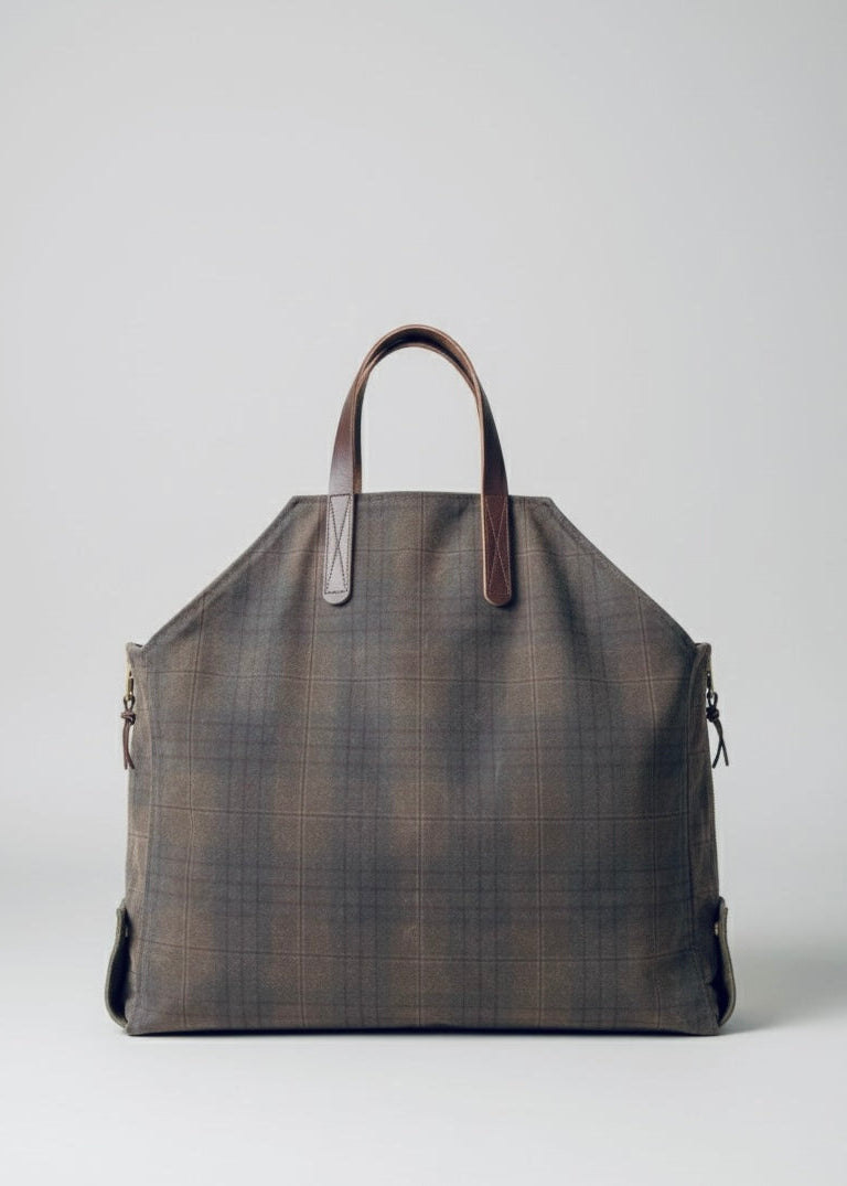 Newcomb in Plaid Waxed Canvas