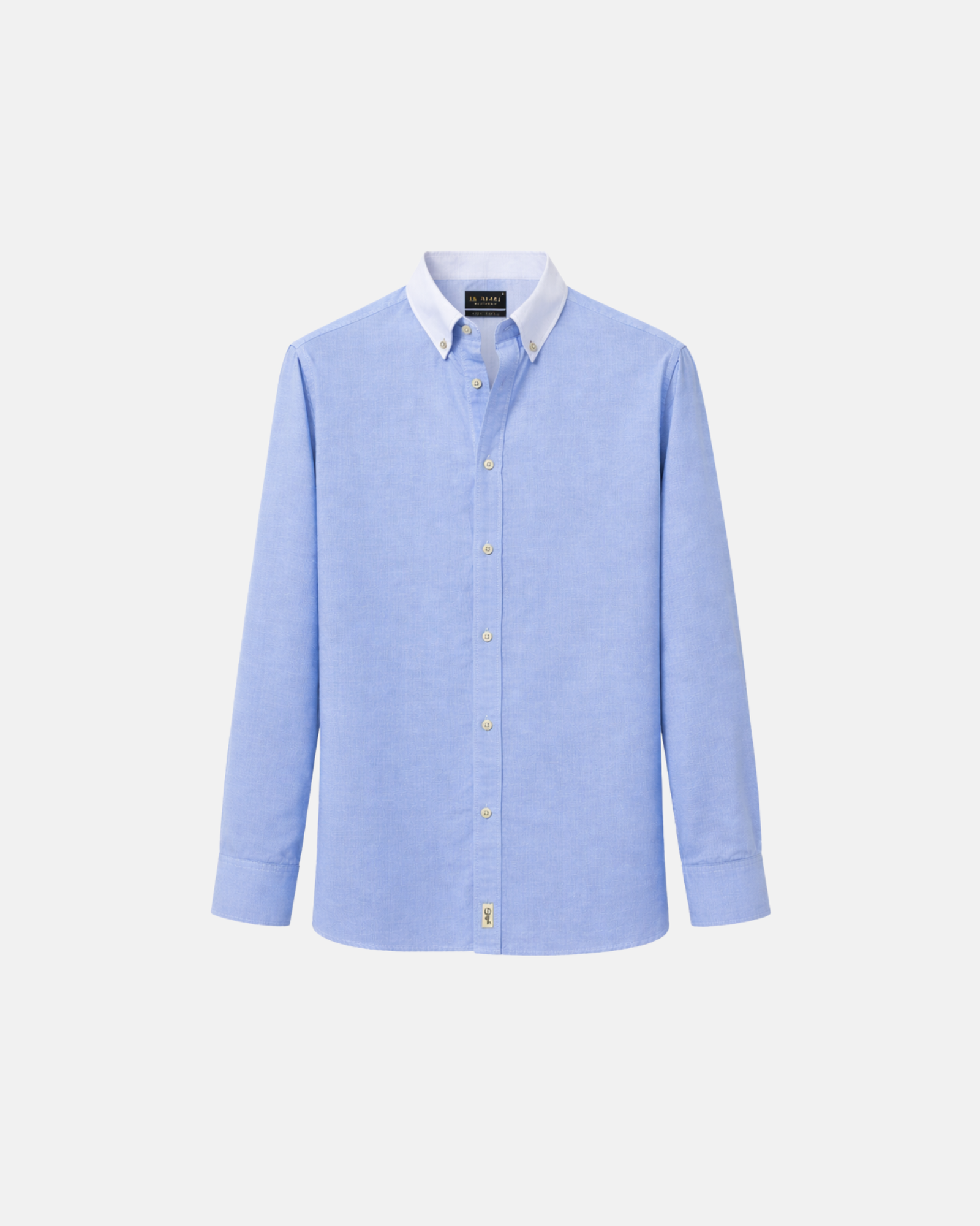 Classic Blue Contrast Collar Oxford Shirt