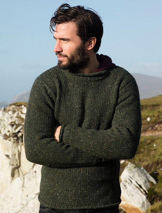 Raheen Roll Neck Sweater - Fisherman Sweater