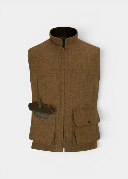 COUNTRYCOLLECTION Rutland Men's Tweed Water Repellent Waistcoat in Birch