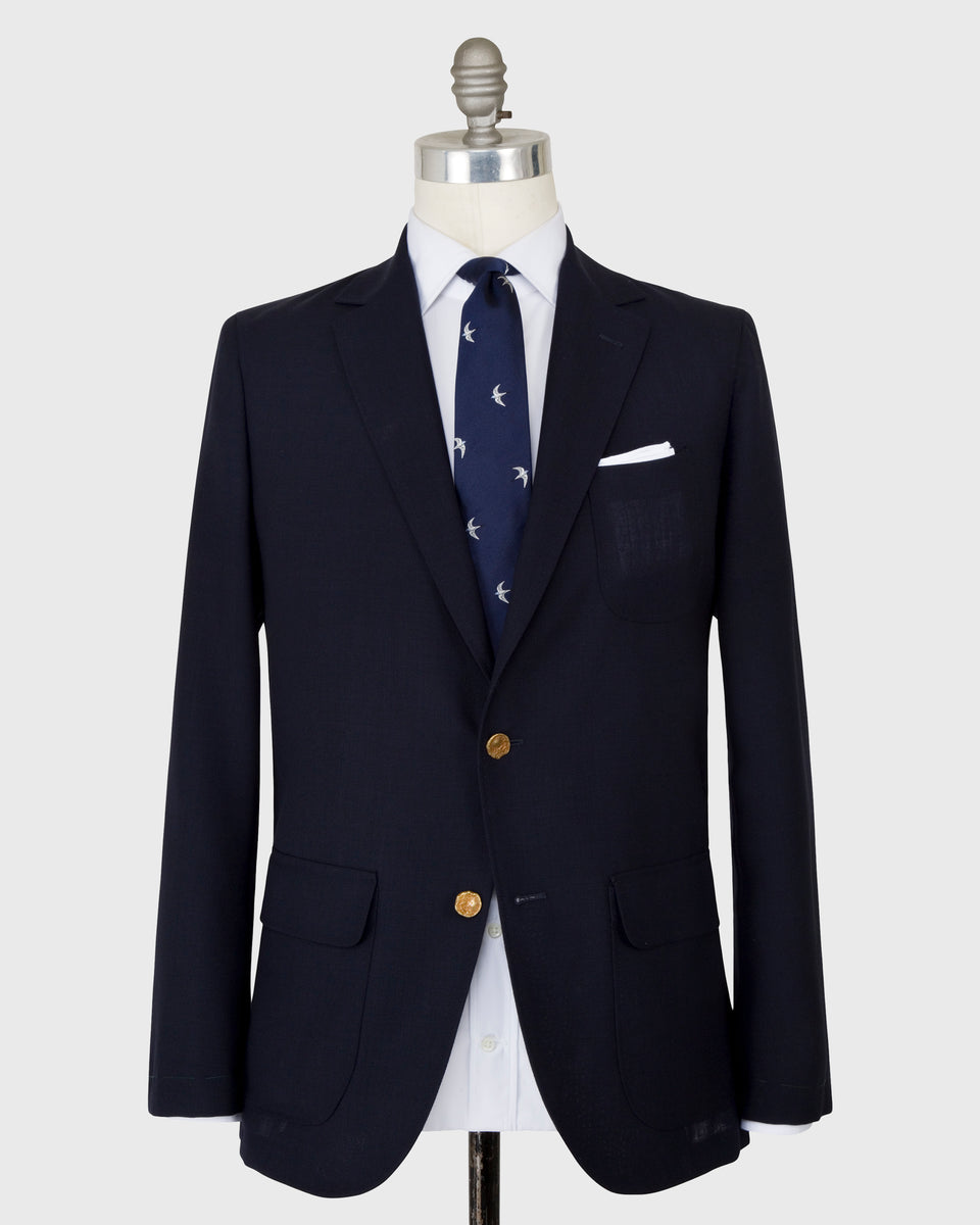 Ghost Blazer in Navy High-Twist | Sid Mashburn