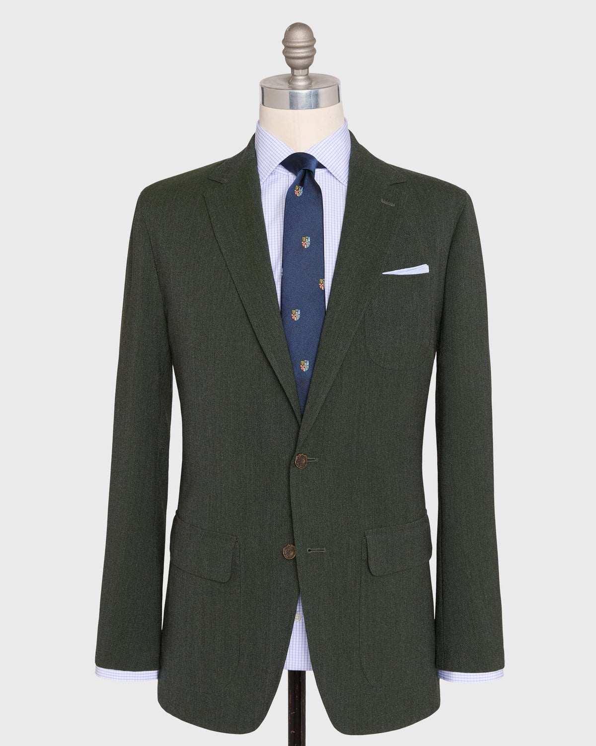 Sid Mashburn Ghost Blazer in Lovat Quattro Hopsack