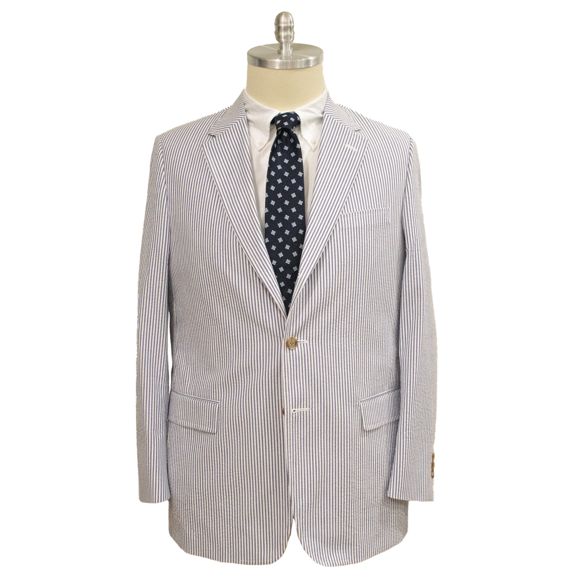 Navy / White Seersucker Sport Coat
