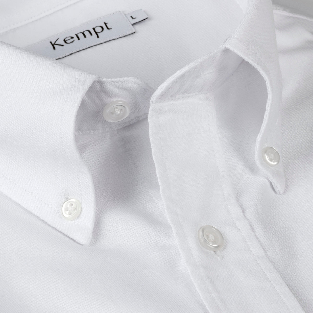 Kempt White Oxford Cotton Button Down Shirt