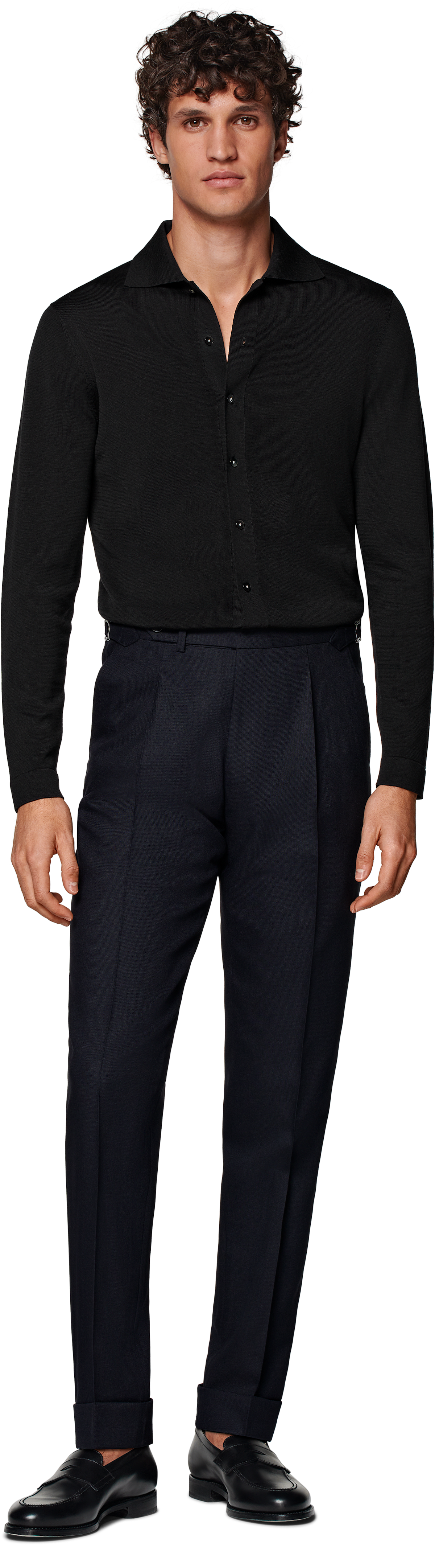 Slim Leg Tapered Suit Pants