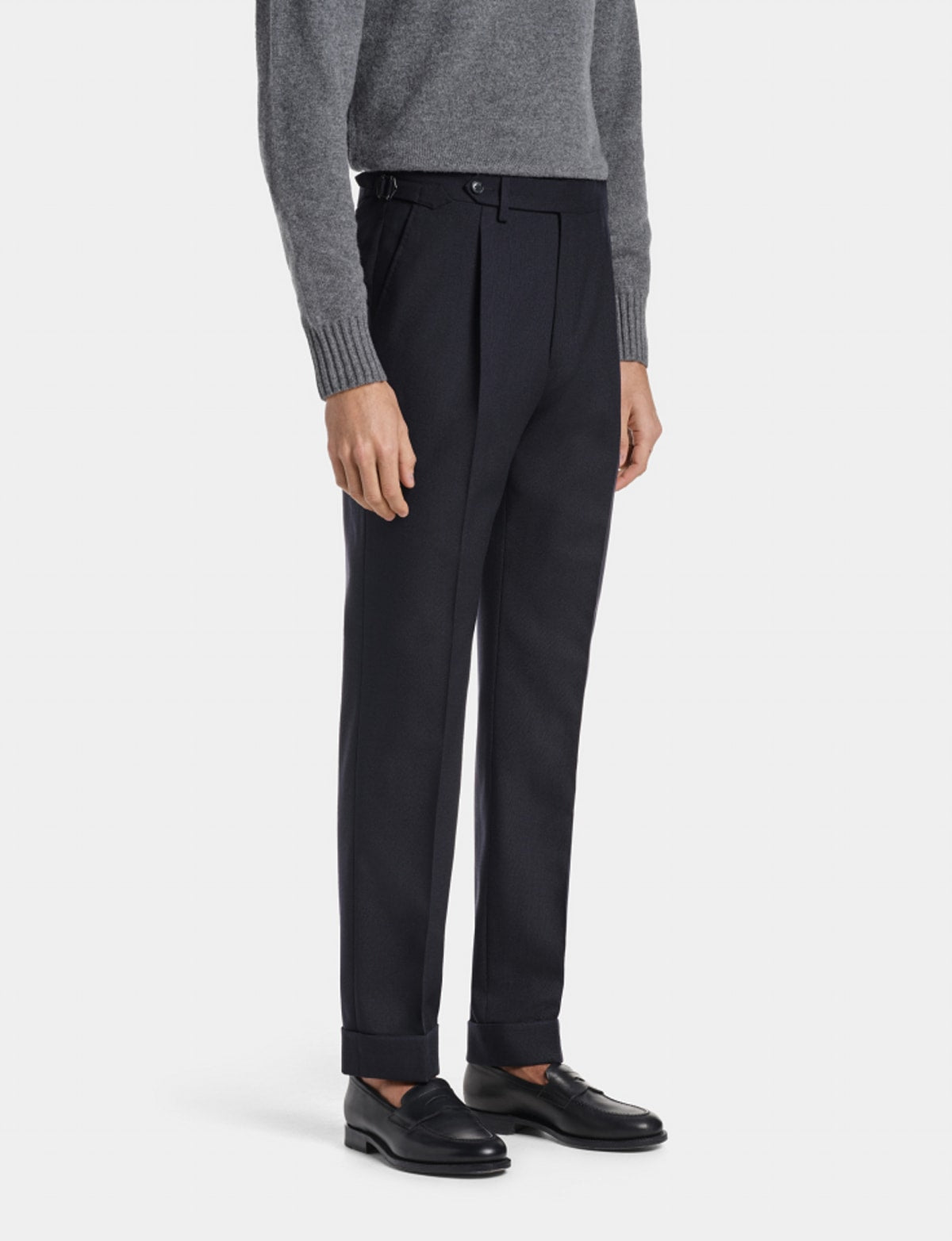 Slim Leg Tapered Suit Pants