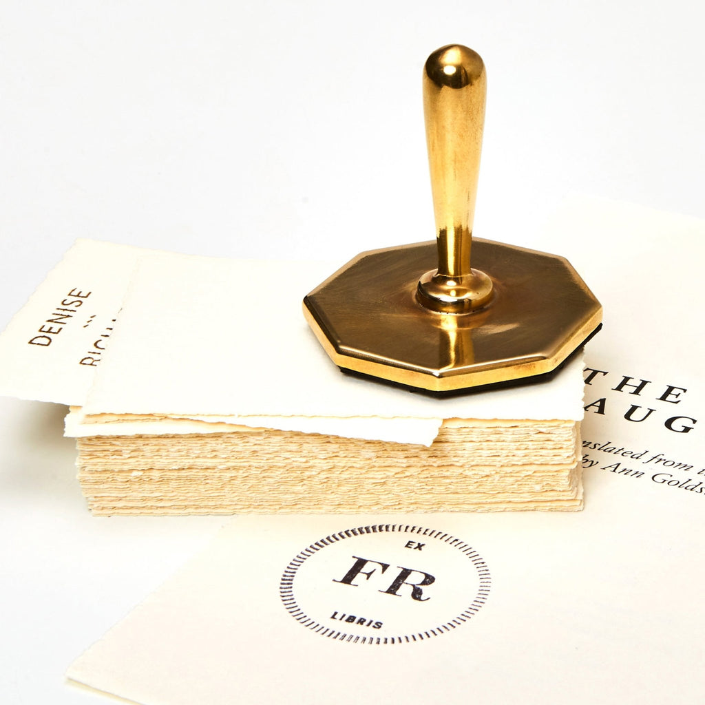 Cast Bronze Octagon Custom Rubber Stamp
