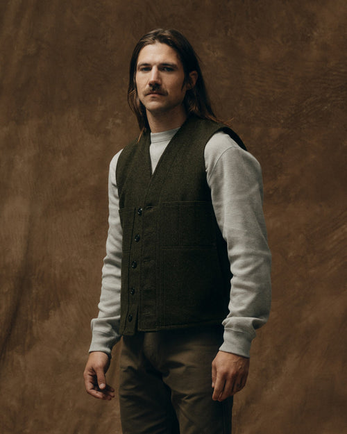Mackinaw Wool Vest - Forest Green