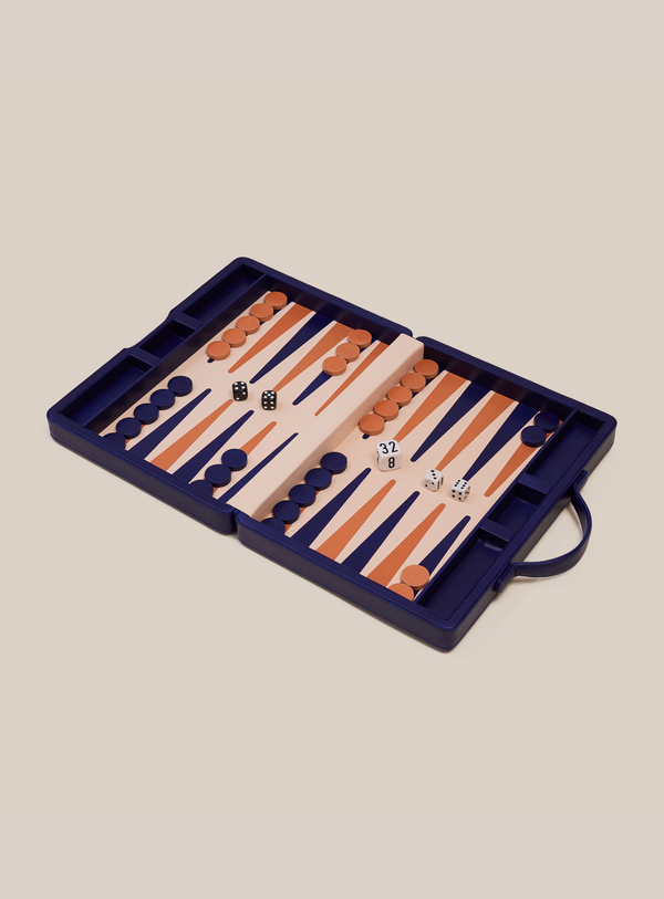 Backgammon Traveler's Case Set - Sabah Blue