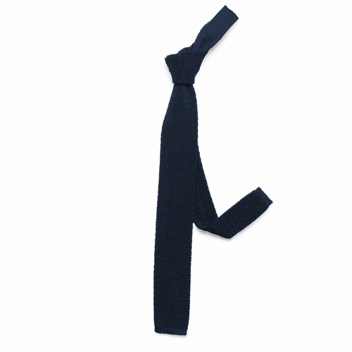 Navy Knit Tie