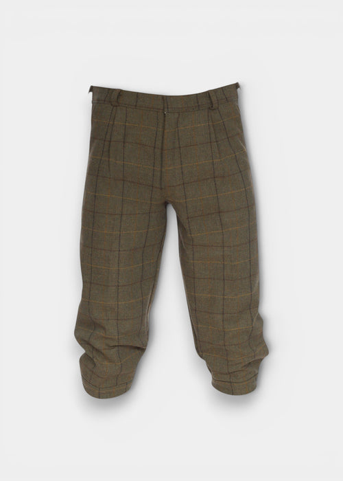 COUNTRYCOLLECTION Rutland Men's Tweed Water Repellent Shooting Breeks in Dark Moss