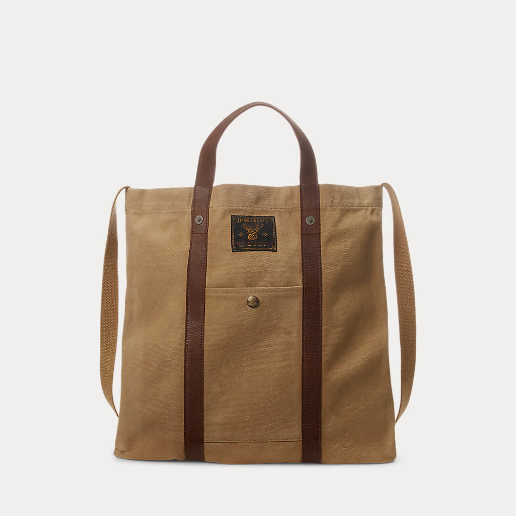 RRL Leather-Trim Canvas Tote