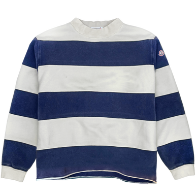 Firstportcompany Port Striped Micro-Mock Neck Sweatshirt